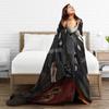 The Vampire Diaries Damon salvatore Throw Blanket  Flannel Bedspread For Couch Bed Graphic Sofa Bed Cover