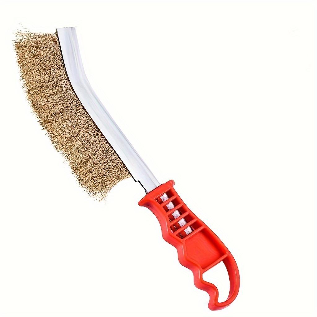 

Многофункциональный инструмент Проволочная щетка с медным покрытием (Щетка из нержавеющей стали, 1 шт.) Специальная пластина для кухонного гриля с длинной ручкой для удаления ржавчины