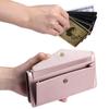 For iPhone 17 Pro Leather Case with Wrist Strap Wallet Stand Phone Cover