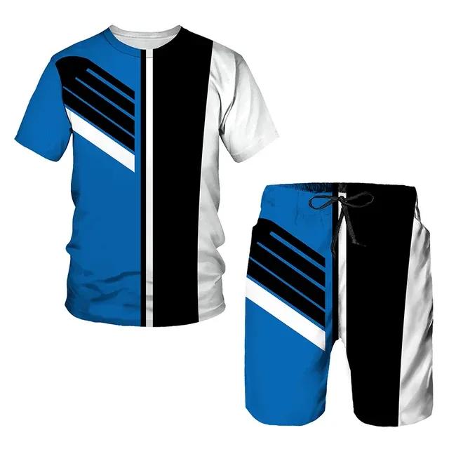 Sommer Männer Trend Trainingsanzüge Mode Harajuku Oansatz Kurzarm Übergroßen T Freizeit Shorts 2 Stück Outfit Outdoor Sport Sets
