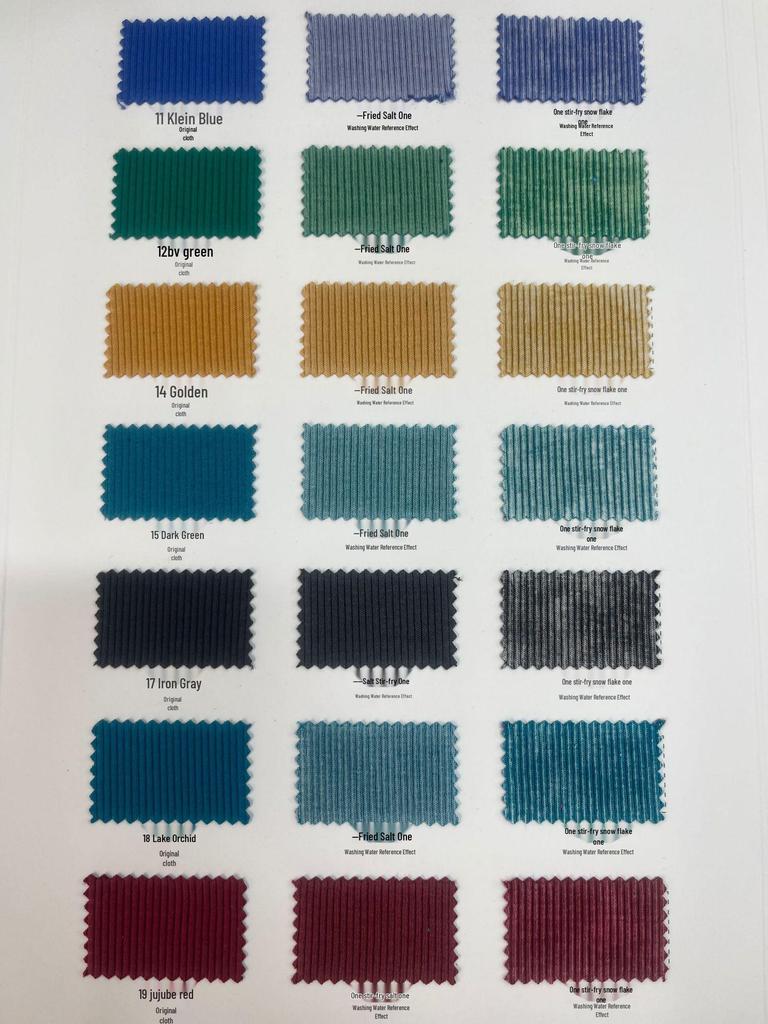 Wax-Dyed Washable Ribbed 2x2 Ice-Feel High Elastic 300g Retro Distressed Fabric, Salt-Fried Snowflakes Finish