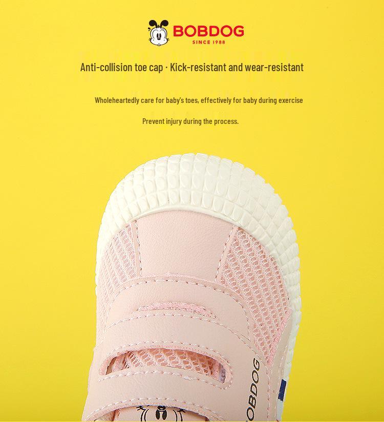 Bobodou Breathable Mesh Toddler Shoes - Soft Sole, Non-Slip, Unisex for Spring/Autumn