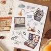 Bullets Journals Decal PET Travel Scrapbooking Sticker Cute Decorative Sticker for DIY Craft Journaling Scrapbooks