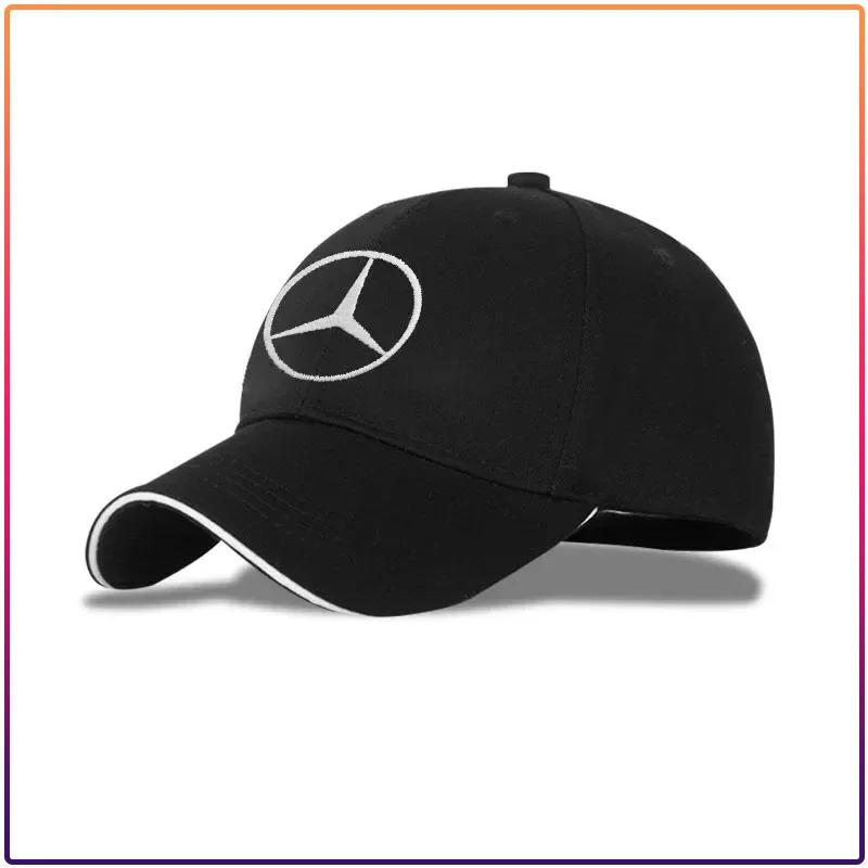 Outdoor Sport Running Adjustable Cap Car Baseball Cap Hat Badge For Mercedes Benz C260 C200 C180 GLA/E/C Class E43 E260 E300 UO2