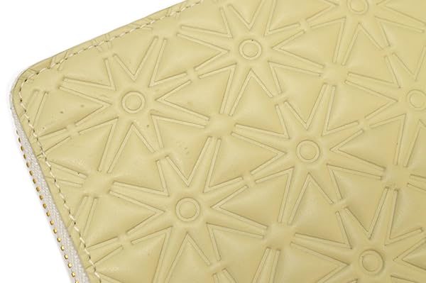 des Round zipper bifold wallet leather EMBOSSED ecg23s010 SA210E WHITE [COMME GARÇONS] Off-white