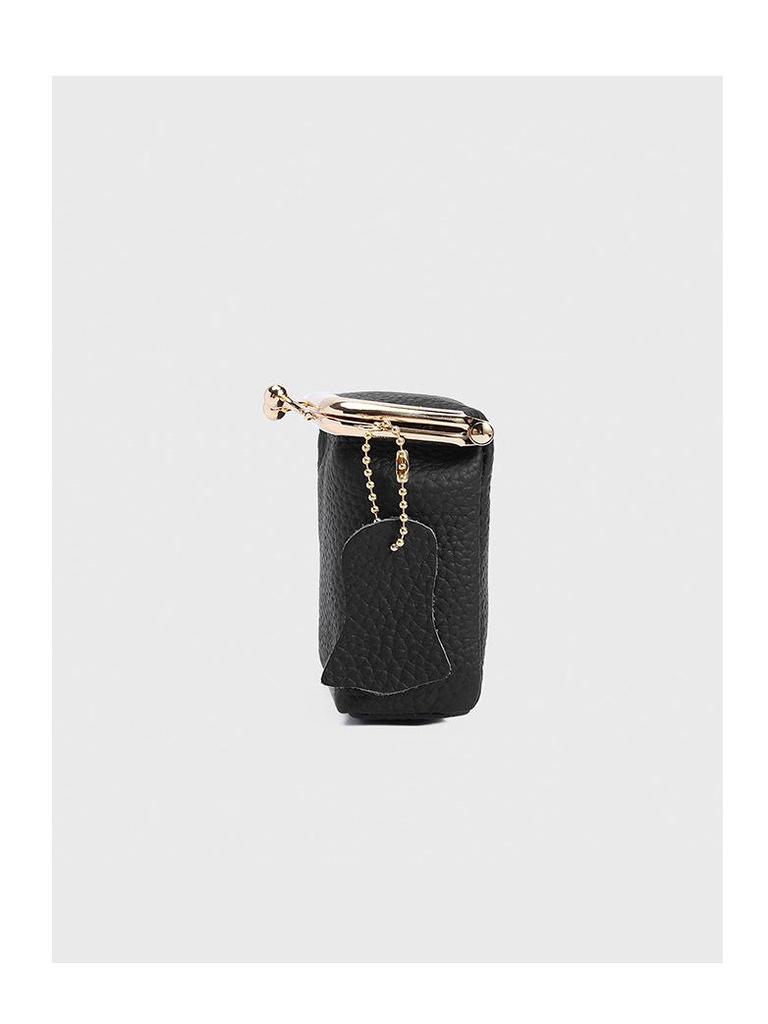 Genuine Leather Mini Lychee Grain Coin Purse: European & American Fashion Lipstick & Coin Storage Pouch