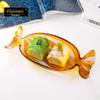 Flavinmci European Style Crystal Glass Fruit Plate
