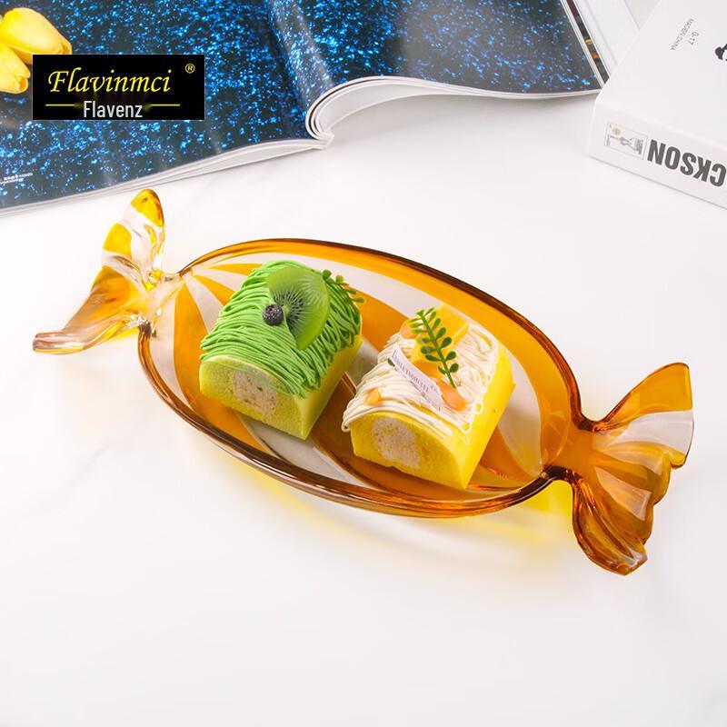 Flavinmci European Style Crystal Glass Fruit Plate