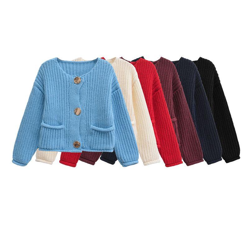 Araltay New Arrival Fashion Style Women's Clothing Fashion All-Match round Neck Long Sleeves Knitting Cardigan Outwear 5802111