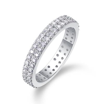 S925 Silver Ring Women'S Moissanite Closed Ring Hand Jewelry