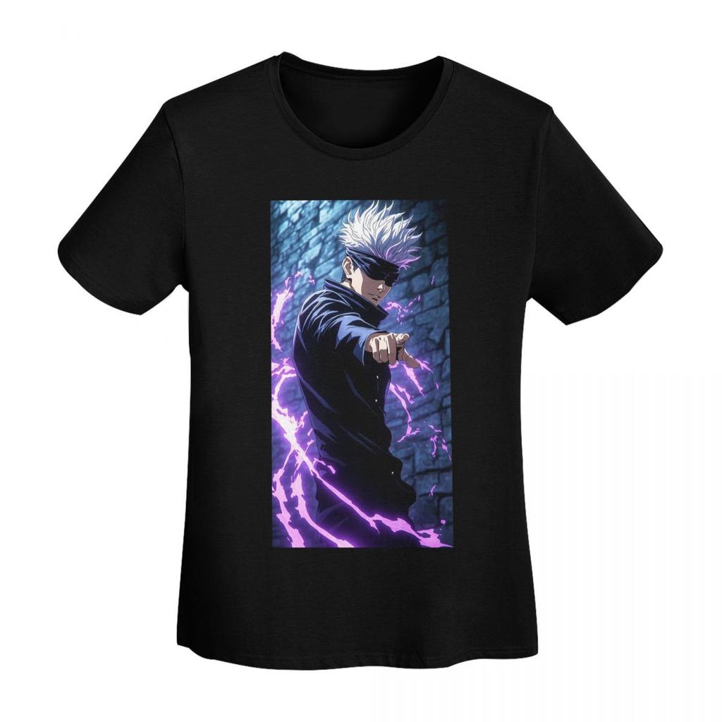 Satoru Gojo Anime Jujutsu Kaisen TShirt Women Short Sleeve T Shirts Crew Neck Clothing Cotton Summer Tees Streetwear