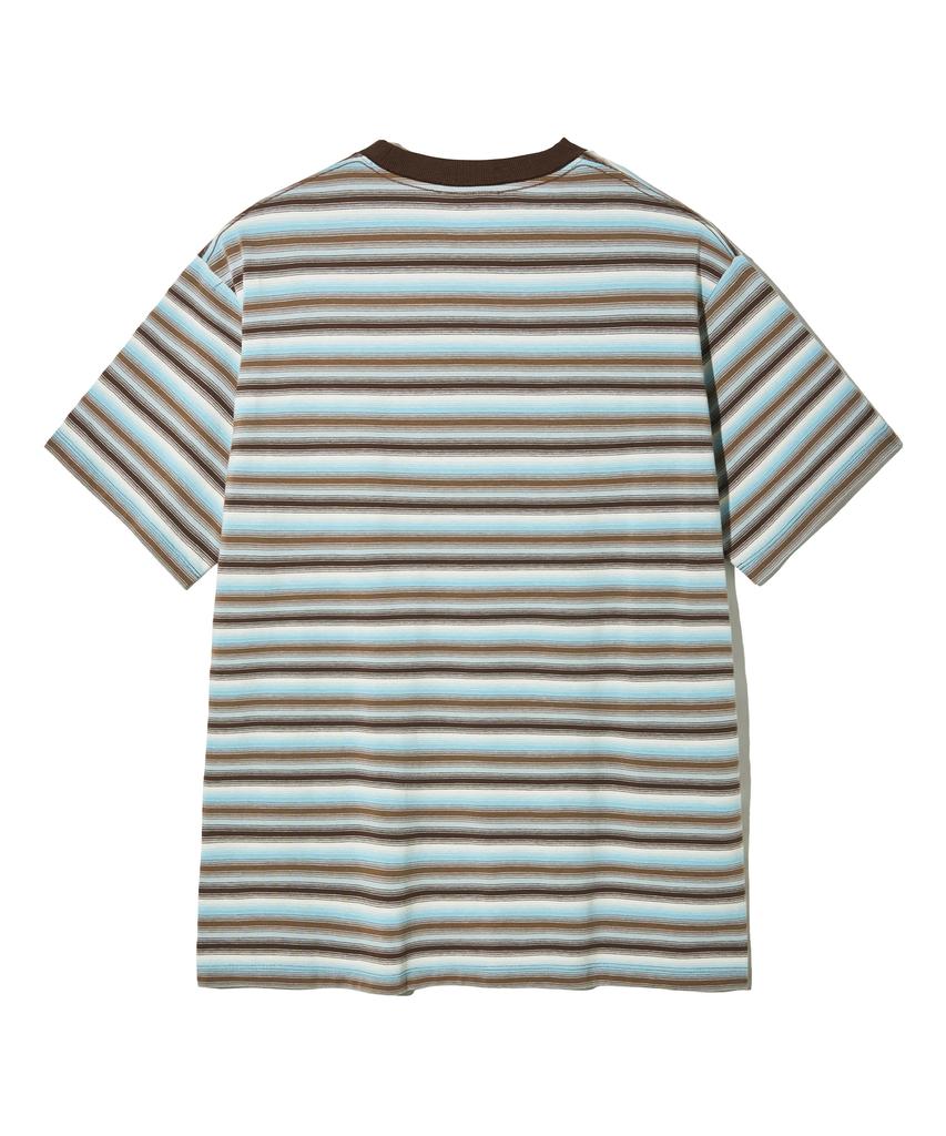 FILLUMINATE Mixed Color Striped T-Shirt - Brown