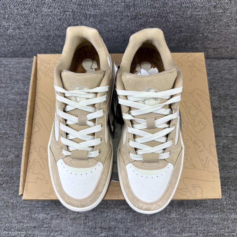 New Anta 982 Wear-resistant And Lightweight Low-Top Skateboard Shoes Women's Brown White 122348067S-1