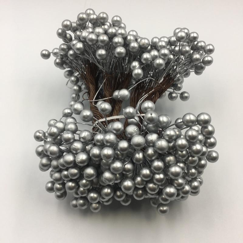 8mm Double-Headed Berry Branches for Christmas Wreaths & Wedding Candy Box Decor