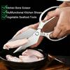 Stainless Steel Kitchen Poultry Shears Ultra Sharp Non-Slip Handle Chicken Bone Shears Multifunctional Butcher Meat Cleaver