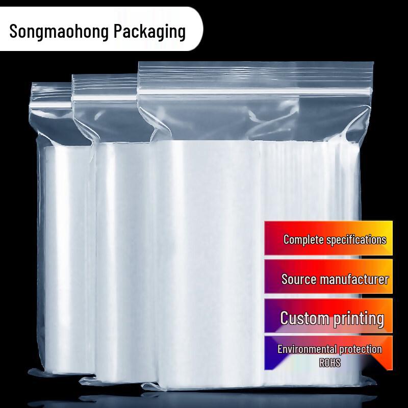 ZISIZ Przezroczyste Pogrubione Samozamykające się Torby do Przechowywania Żywności z PE