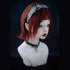 Punk Rivet Headband PU Spiked Hair Hoop Gothic Rock Headwear for Cosplay Unisex Rock Spiked Headwear Accessory