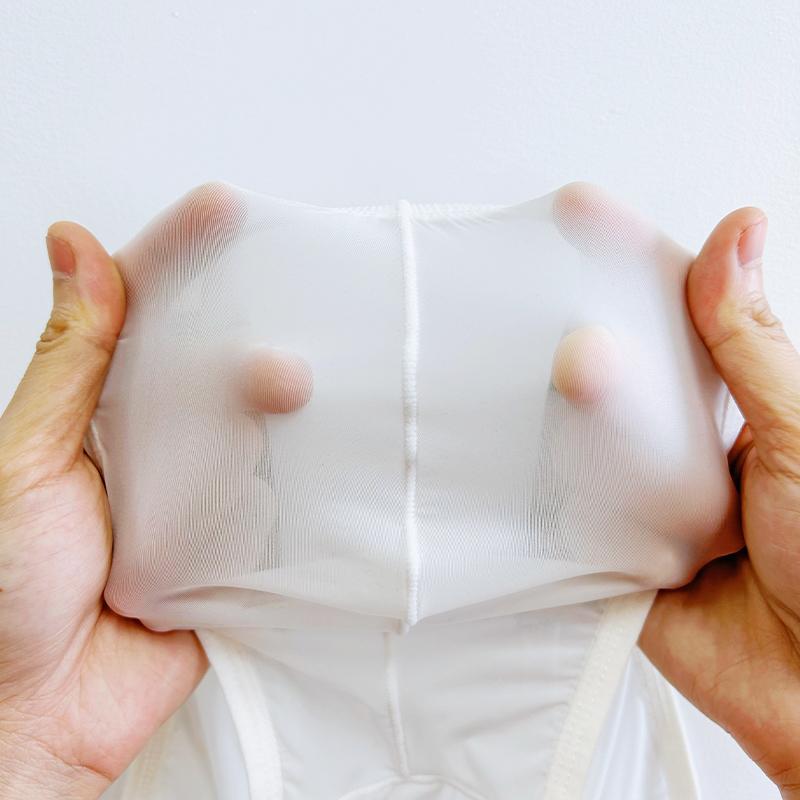 Slip da uomo sexy High Fork, intimo trasparente, ultrasottile, morbido, pantaloni da uomo con grande tasca a U e sollevamento fianchi