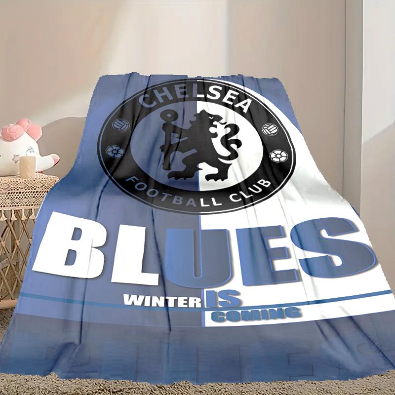 1 Stück Gemütliche Chelsea FC Decke, Leichte & Strapazierfähige Druckdecke, Perfekt für Zuhause, Sofa, Bett, Picknick, Reisen, Büro