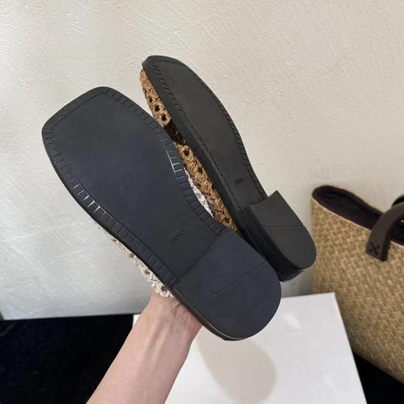 Fashion SUOJIALUN 2025 Autumn Women Slip On Mules Shoes Fashion Weave Hollow Out Ladies Elegant Slipper Soft Flat Heel Casual Slides Sho