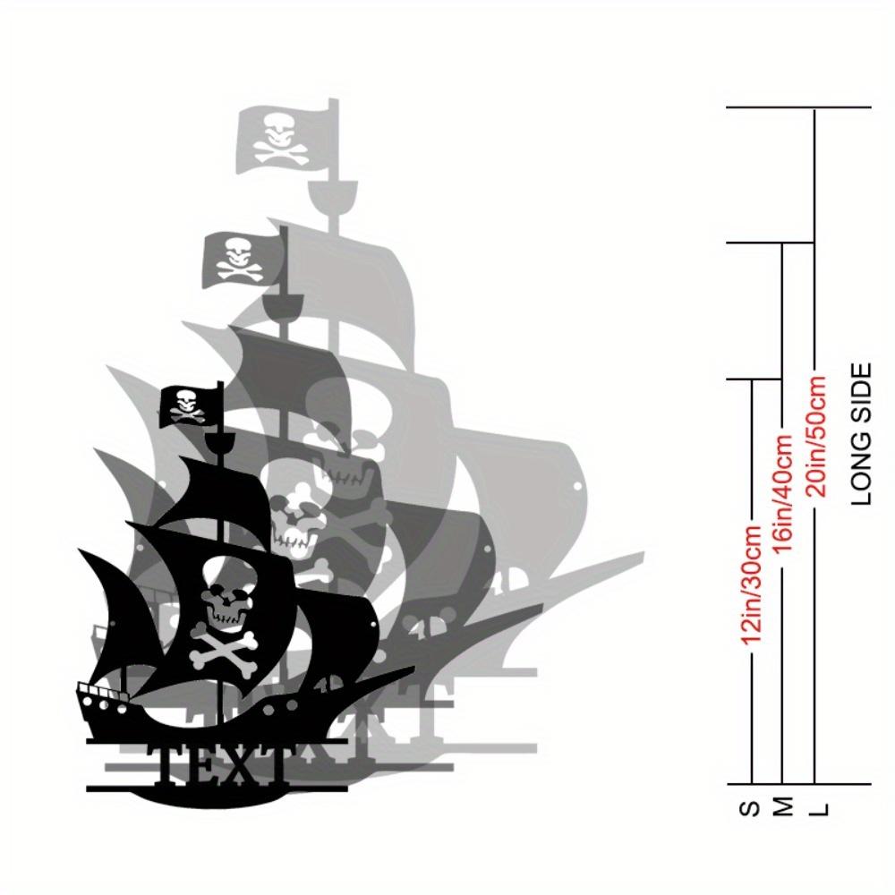 One Piece Pirate Ship Metal Wall Art Nautical Cutout Outdoor Indoor Home Decor 30cm