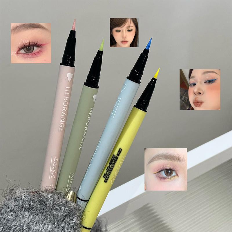Double Head Pearlescent Matte Colorful Eyeliner Lying Silkworm Pen Waterproof Lasting Yellow Blue Eye Makeup Nature Eye Liner