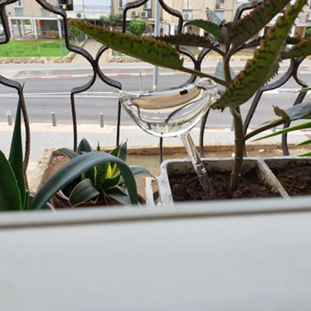 1-12PCS Automatic Plant Watering Bulb PVC Bird Shaped Transparent Self Watering Bulbs Home Garden Plant Dropper Drip Irrigation
