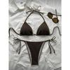 Sexy Halter Neck Two Piece Bikini Set For Women