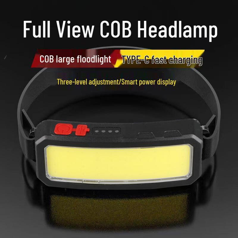 OEING USB Rechargeable COB Fishing Headlamp