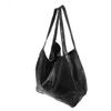 Women Soft Shoulder Handbag Large Capacity Zipper Fashionable PU Leather Shoulder Bag Black Free Size