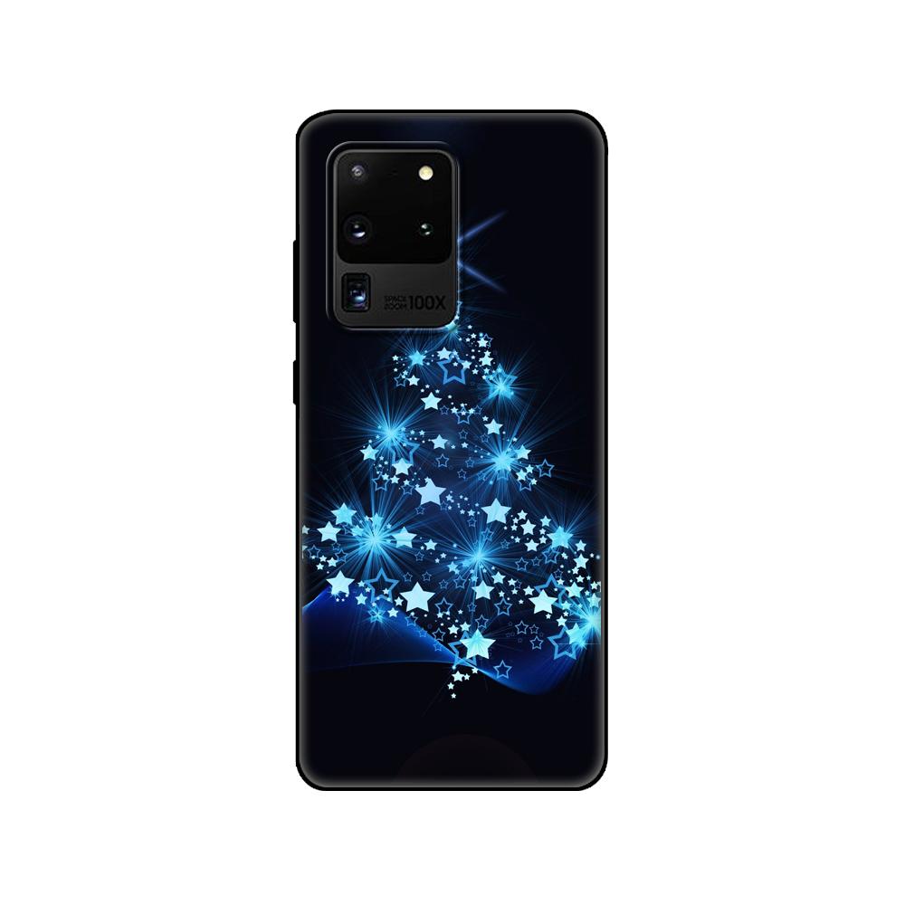 Black tpu Case For Samsung galaxy S20 /S20 PLUS/S20 ultra/S20+ /S20FE back cover Christmas and New Year
