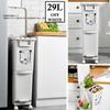 360° 2 Tier Recycle Wheel Kitchen Rubbish Recycle Dustbin Large Capacity Practical Garbage Trash Household Sorting Bin Rotating Wheel Kitchen Rubbish
