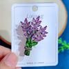 Elegant Lavender Brooch Pin for Women – Delicate Purple Floral Design with Green Leaves Brooch, Perfect for Suits, Dresses, Sweaters, and Coats