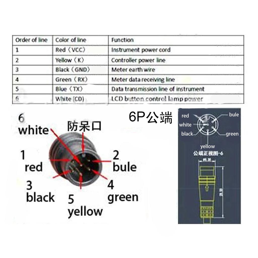Elektroroller LCD-Anzeigezähler Elektrofahrrad LCD-Anzeige Elektroroller SW900 LCD-Anzeigezähler mit wasserdichtem Stecker