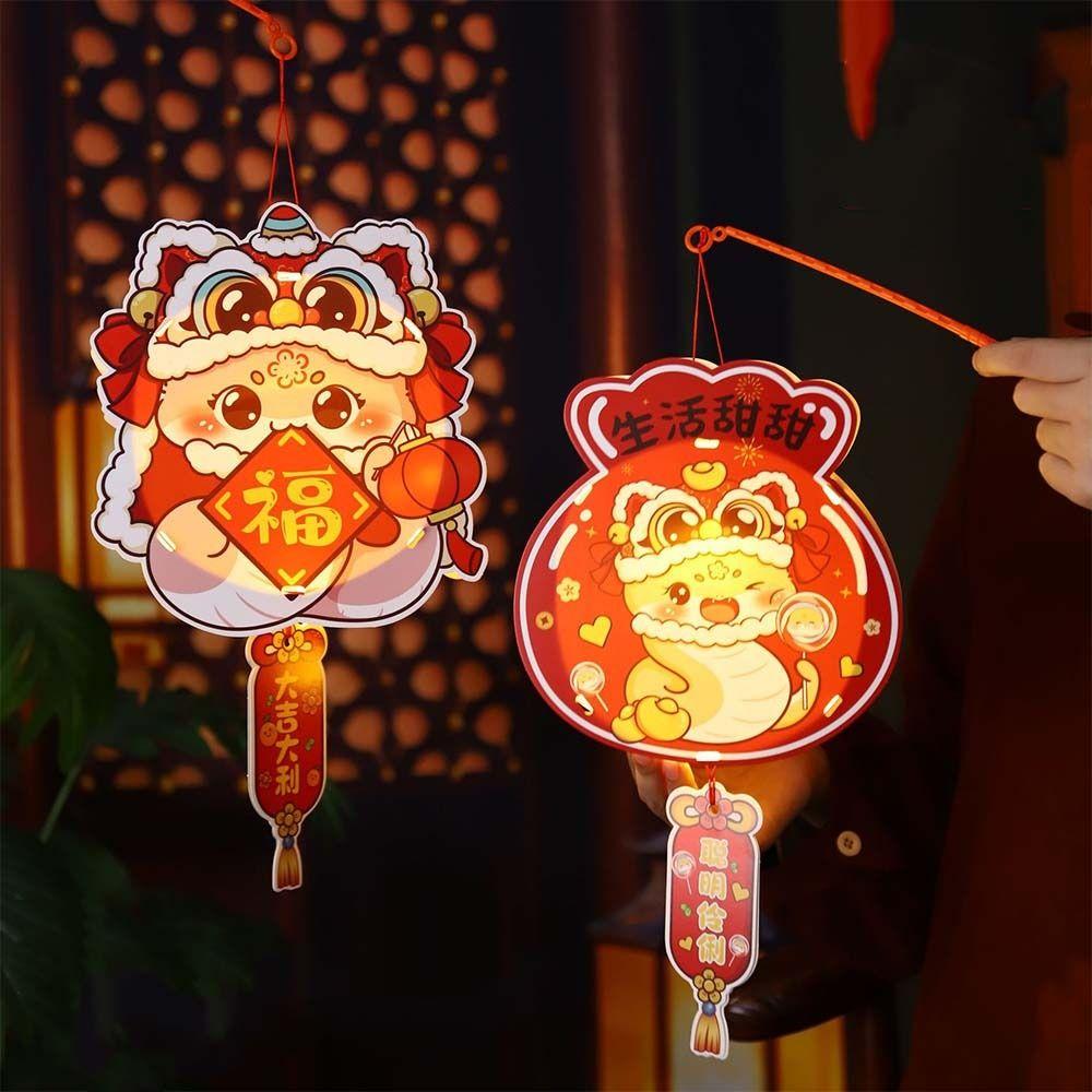 Traditional Chinese Snake Portable Lantern Paper Spring Festival Lantern Home New Year Decoration