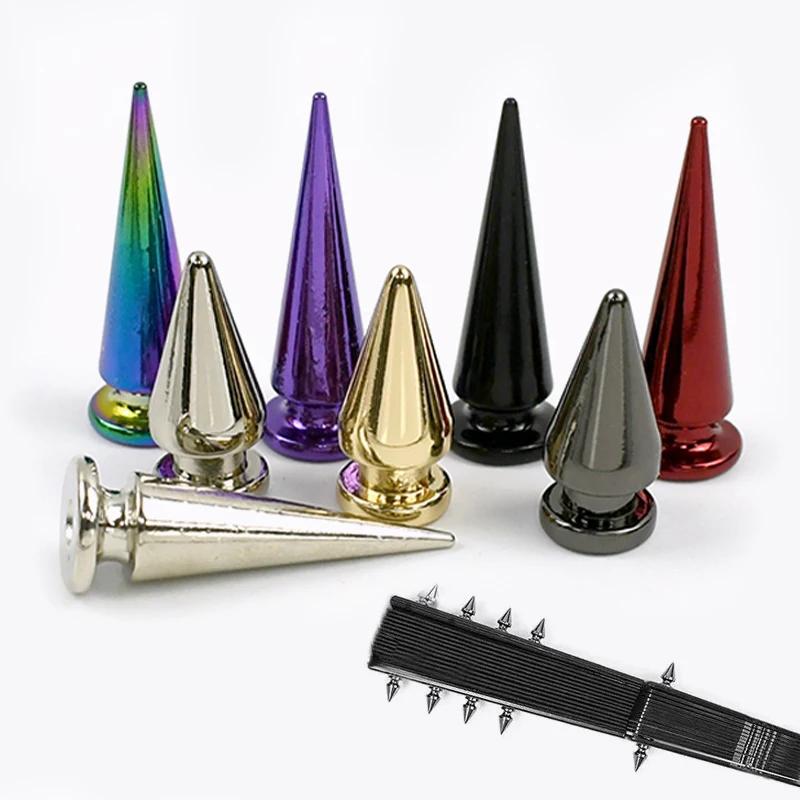 5/10/20Pcs Meetee Metal Punk Rivets Screwback Cone Studs Spikes for Leather Crafts Garment Rivet Bag Decor Nails DIY Accessories