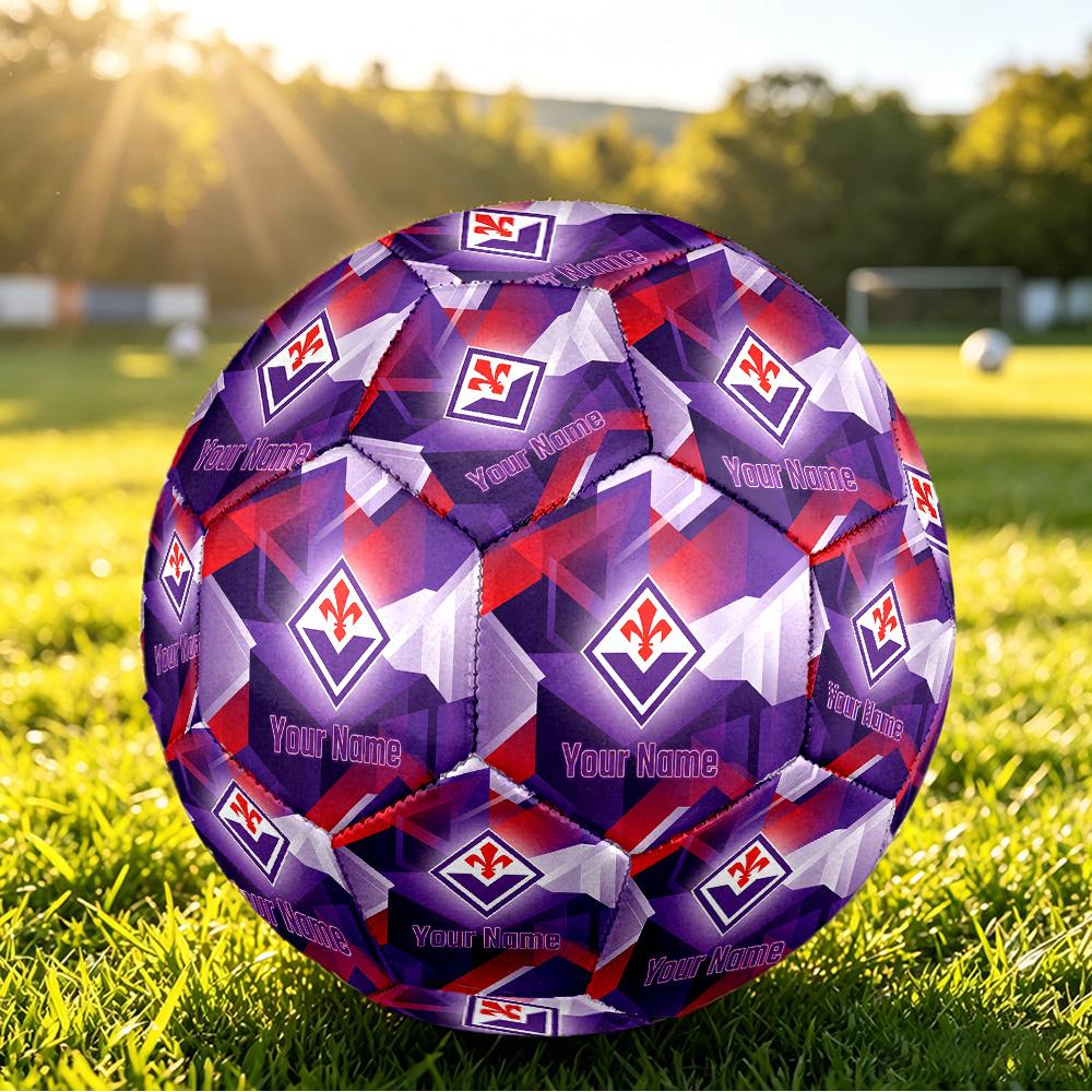 Personalized Size 5 Football Fiorentina FC Pattern Outdoor Game Sports Ball Gift