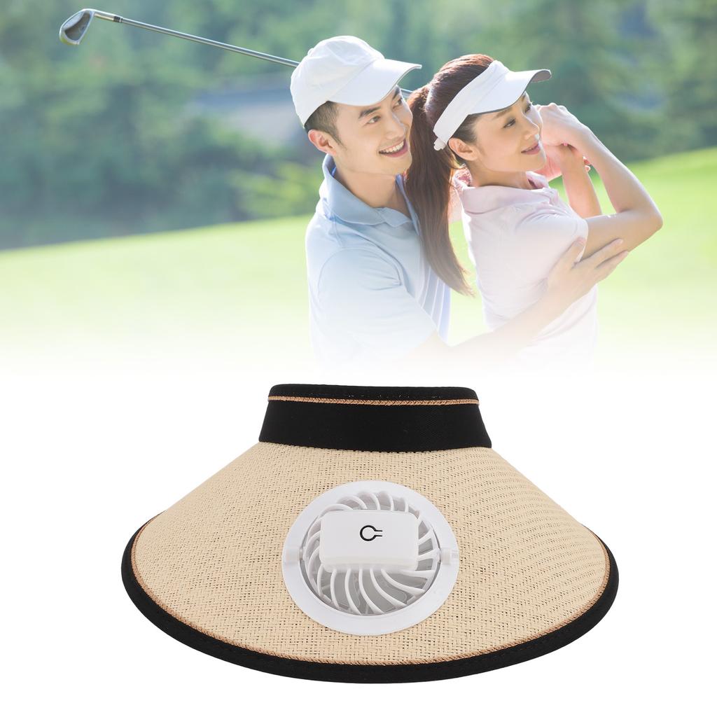 Fan Hat USB Rechargble 300mah Elastic Band Angle   Extra Large Brim Fan   for Travel Bch