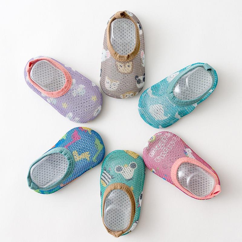 Non-slip thin floor shoes summer baby baby floor socks children year old breathable class a girls soft bottom indoor