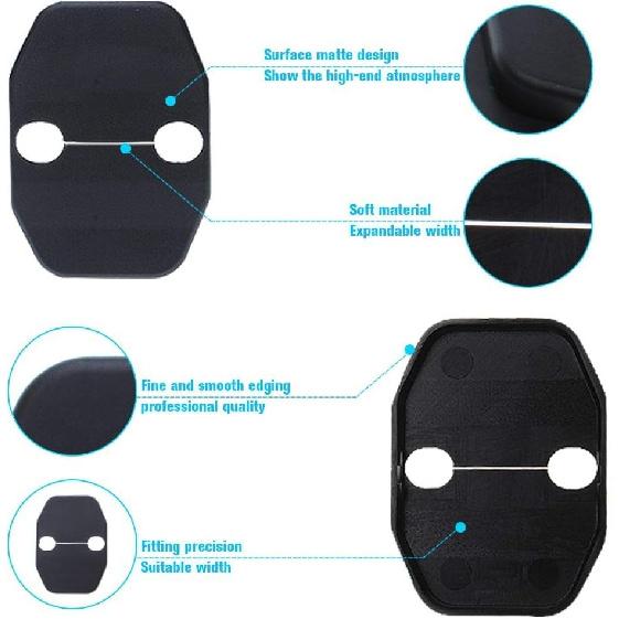 Door Lock Covers Protection Trim for Wrangler JK JKU 2007-2018, for Grand Cherok