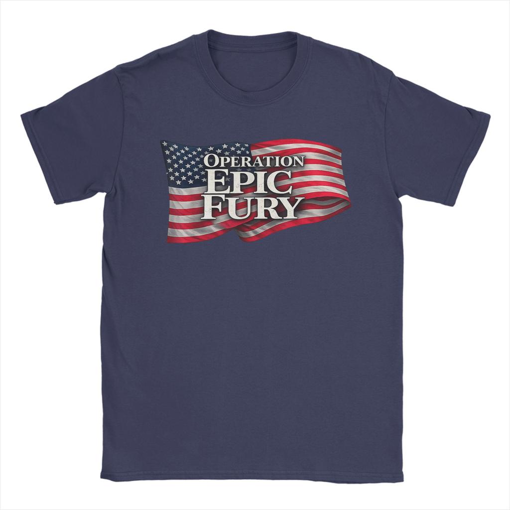 Operation Epic Fury T Shirts for Unisex 100 Cotton Creative TShirts Round Collar Tee Shirt Short Sleeve Tops Plus Size