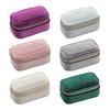 Mini Ring Box Travel Jewelry Box Ring Zipper Velvet Storage Case Jewel Packaging Earrings Necklace Organizer Storage Box Trip