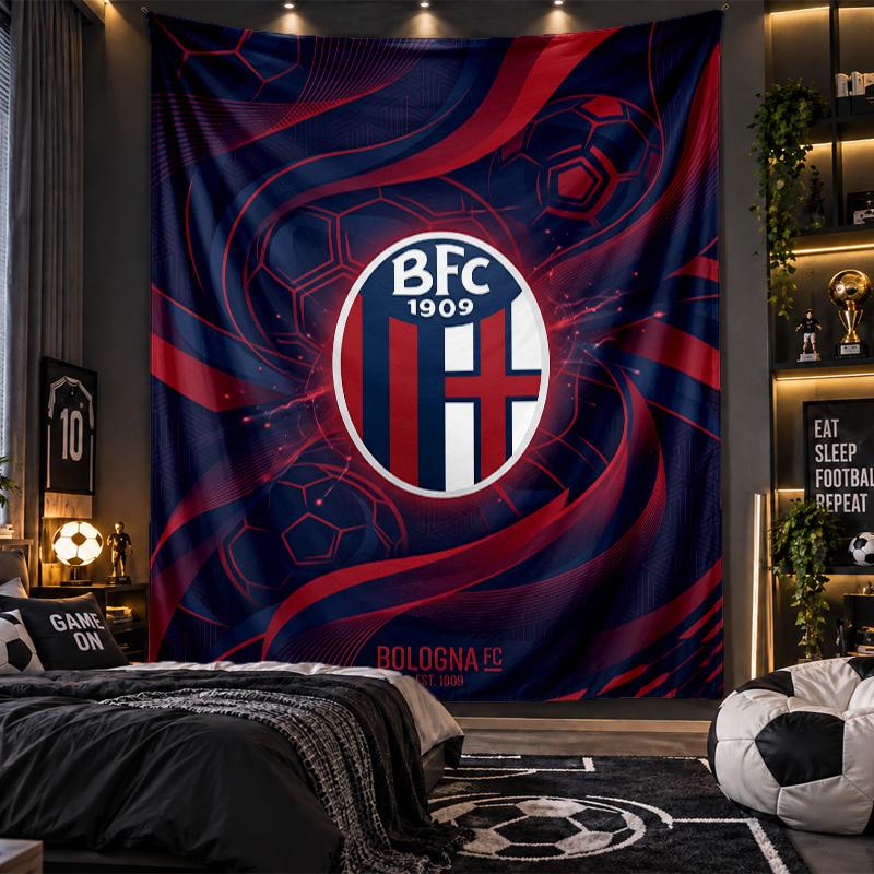 Wall Hanging Tapestry Bologna FC Print Cloth for Living Room Bedroom Home Decor