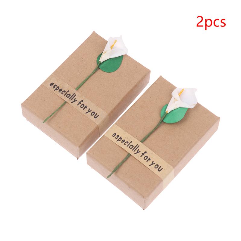 

{MX} 2/3/5/10Pcs Jewelry Gift Packaging Box Kraft Paper Cardboard Container With Sponge Bracelet Necklace Organizer Storage Box