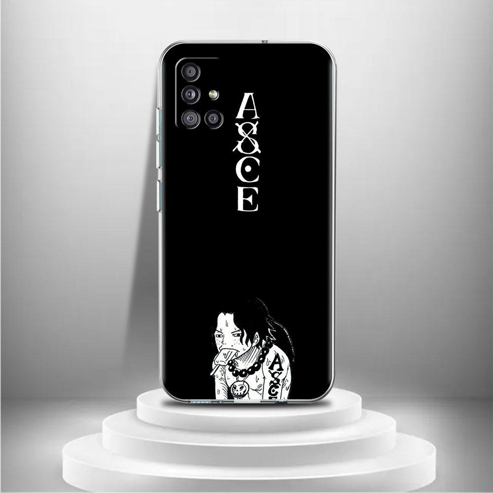 Clear Case For Samsung Galaxy A52 A12 A51 A32 A21s A71 A32 A22 50 A70 A31 A72 5G Phone Cover One- Piece Boy Anime