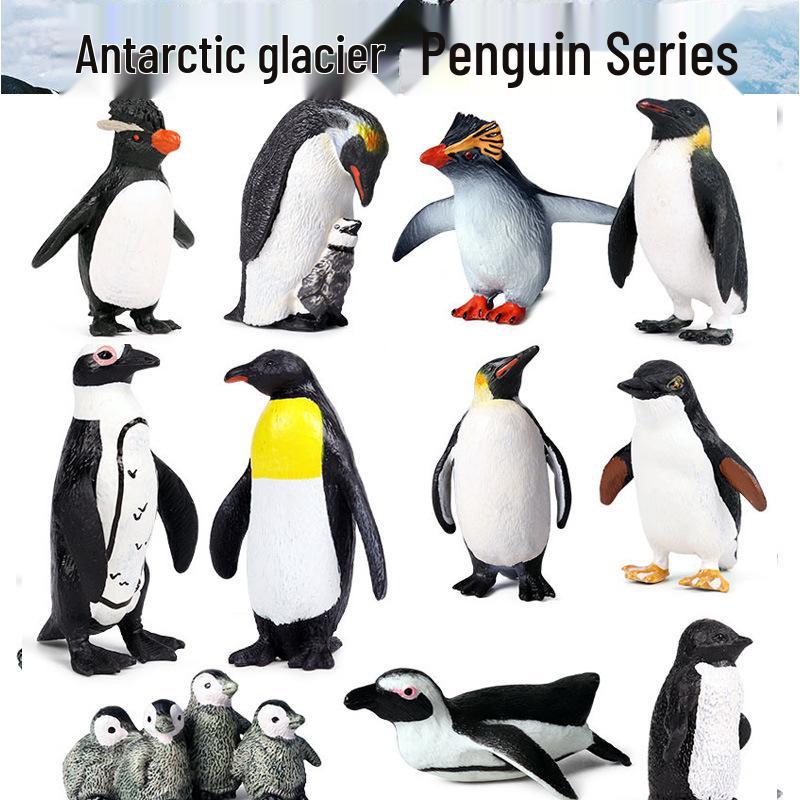 Emperor Penguin Marine Animal Model Toy Set for Kids