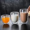 Household Borosilicate Glass Coffee Cup, Water Cup, Juice Cup, Milk Cup, Double-Layer Transparent Glass Egg-Shaped Cup