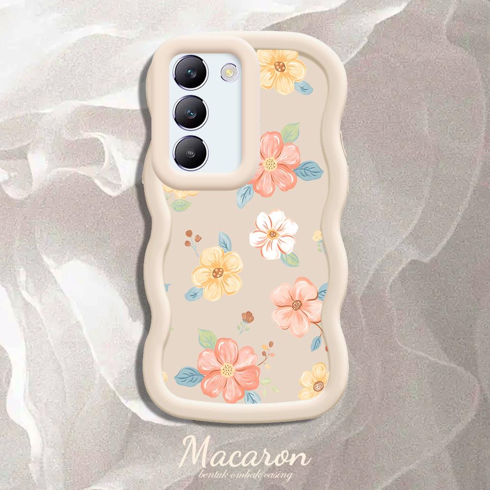 

Окрашенный узор Big Wave Edge Мягкий силиконовый материал Macaron чехол для телефона противоударный защитный резиновый чехол для OnePlus Vivo Motorola Moto Motorola Moto G32 белый