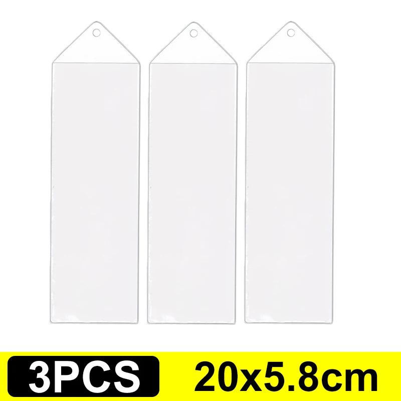 

PVC Bookmark Sleeves Double-Sided Transparent DIY Photo Bookmarks Protective Cover for Photo Booth Strips Blank Picture Covers