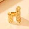 New Trend Gold Silver Color Texture Wide Rings for Women Men Geometric Irregular Wedding Ring Birthday Party Jewelry Gifts
